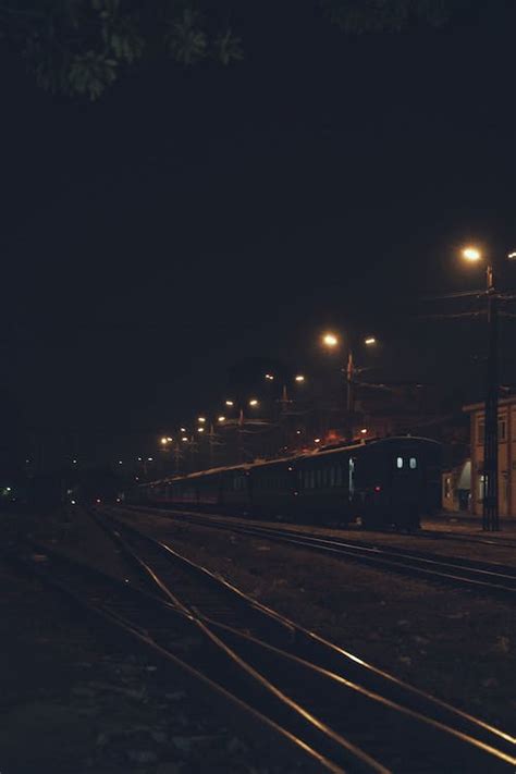 A Train on the Station at Night · Free Stock Photo