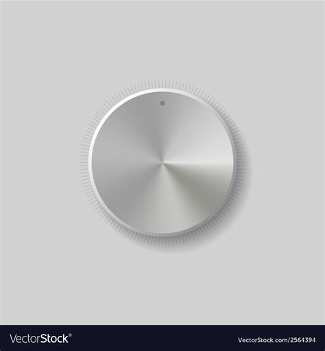 Volume Control Dial White Button Royalty Free Vector Image