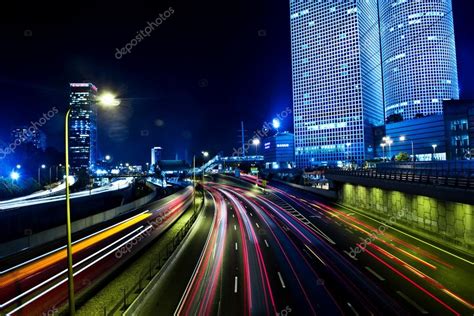 Tel aviv skyline - Night city — Stock Photo © Ellabar #17519177