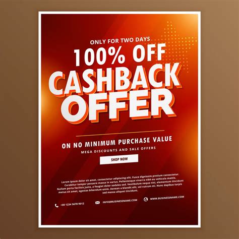 advertising promotional cashback offer design template - Download Free Vector Art, Stock ...