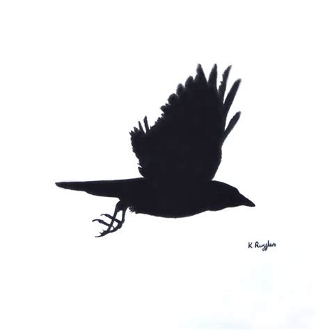 Crow Original Charcoal Sketch Crow Art Charcoal Drawing - Etsy UK