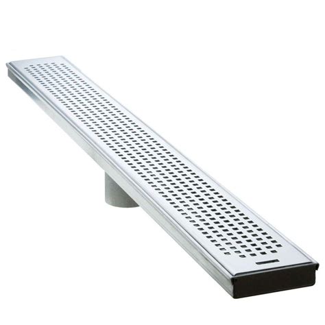 Luxe 30 in. Stainless Steel Linear Shower Drain - Squares-SP-30 - The ...