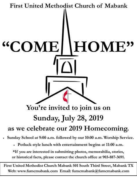 Church Homecoming Flyer Template