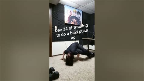 day 34 of training to do a baki push up #baki #bakipose #anime # ...