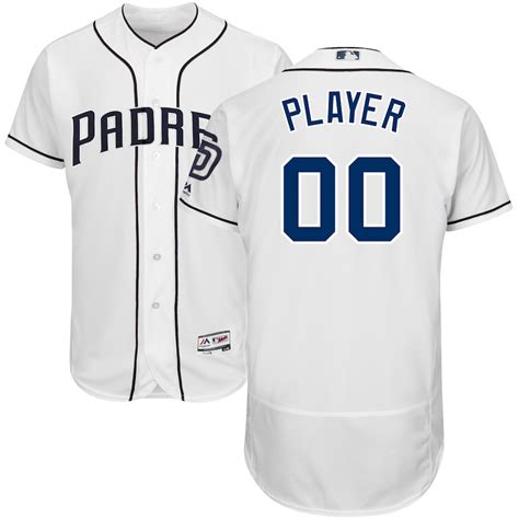 Men's San Diego Padres Majestic White Home Flex Base Authentic Collection Custom Jersey