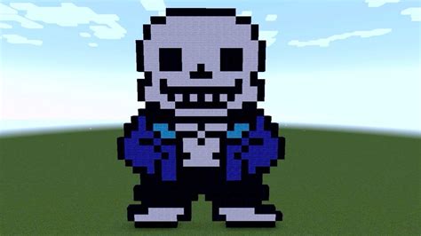 Sans Undertale Minecraft Pixel Art - imma-theone