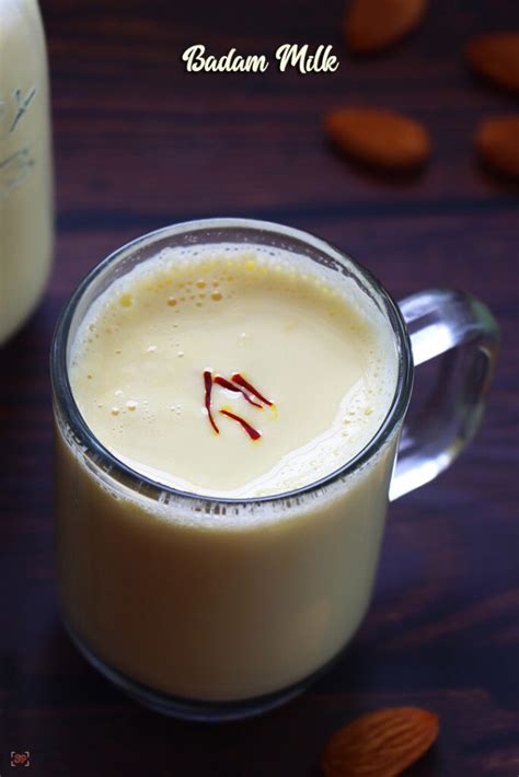 Badam Milk Recipe | Badam Doodh Recipe - Sharmis Passions