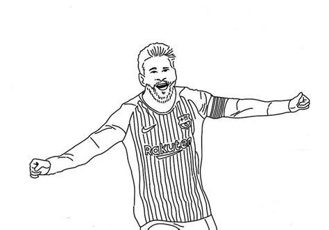 The football player Messi coloring page | Football player messi, Messi ...