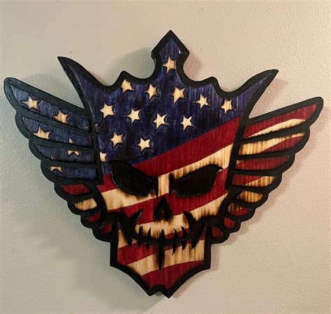 Buy American Nightmare Cody Rhodes Logo WWE Wood Carved Memorabilia Fan Art Wrestlemania Wall ...