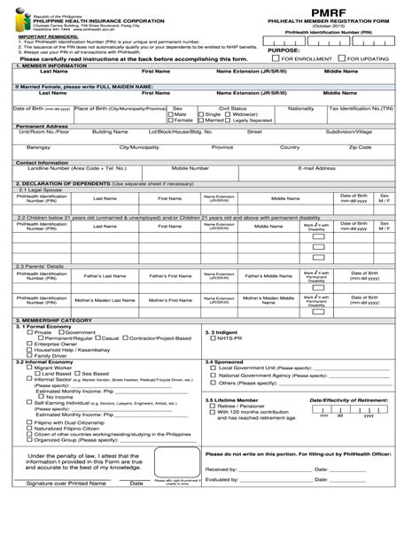 Philhealth registration form: Fill out & sign online | DocHub