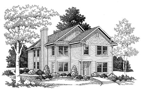 Colonial Style House Plan - 4 Beds 4 Baths 2146 Sq/Ft Plan #70-1393 - Houseplans.com