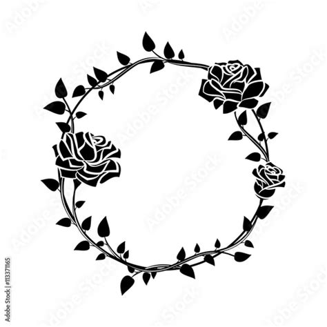 Frame of roses. Stylish ornamental border with roses. - Buy this stock vector and explore ...