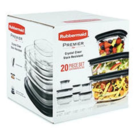 Rubbermaid Premier Easy Find Lids Food Storage Containers 20-Piece Set ...