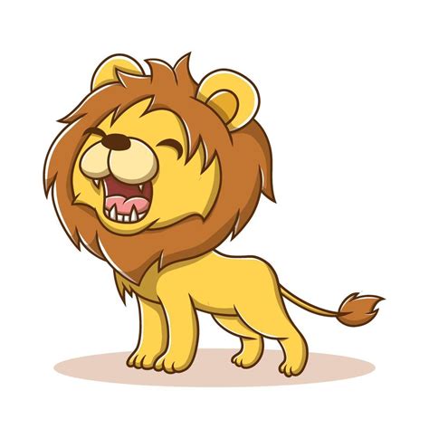 Baby Lion Kids Drawing Icon Cartoon. Lion King Mascot Vector Illustration 9221363 Vector Art at ...