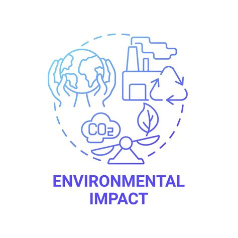 Environmental impact blue gradient concept icon. Social entrepreneurship abstract idea thin line ...