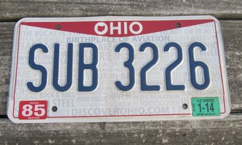 License Plate for SALE Ohio Pride License Plate Birth Place of Aviation 2014 SHOP Vintage ...