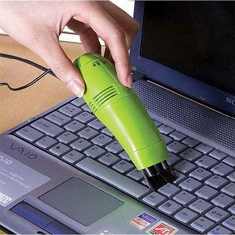 Mini USB keyboard vacuum cleaner with Vacuum Brush, dust brush for household cleaning supplies ...