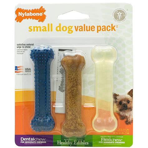 Nylabone® Value Pack Chew Dog Toys - 3 Pack in 2021 | Dog chew toys, Dog chews, Small dogs