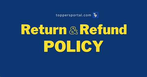 Return and Refund Policy - Toppers Portal