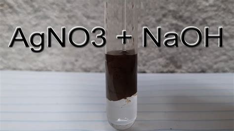 AgNO3 + NaOH Chemistry Reaction in HD | Precipitation of Silver(I ...