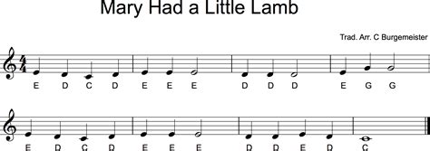 Mary Had a Little Lamb | Teaching music, Easy sheet music, Music for kids