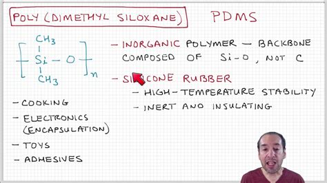 Introduction to Polymers - Lecture 2.5. - Polydimethylsiloxane (PDMS) - YouTube