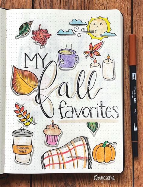 Fall doodles by ig@bujosonia. Favorite things about autumn drawings | doodling inspiration ...