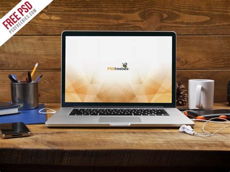 MacBook Pro Front View Mockup Free PSD | PSDFreebies.com