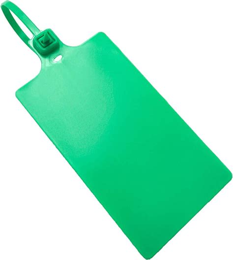 Blank Waterproof Plastic Tags Marker Ties Large Labeling Tags 2.28"×3.94" Green 100 pcs per Bag ...