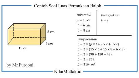 √ Rumus Luas Permukaan Balok dan Contoh Soal Lengkap - Nilai Mutlak