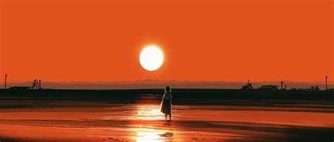 4K, Sun, nature, wide screen, landscape, Gracile, sunset, orange, HD Wallpaper | Rare Gallery
