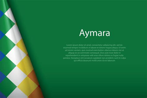 flag of Aymara, Ethnic group, isolated on background with copyspace ...