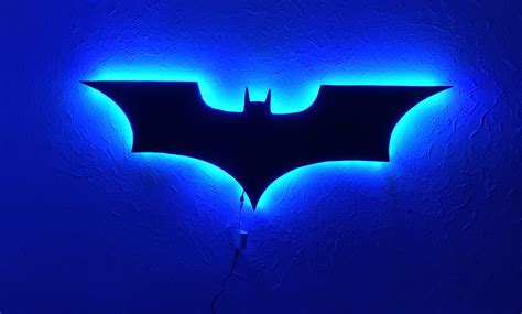 Buy DC Comics Batman Logo Batman LED Wall Light,Colorful RGB USB LED Mirror Light,Remote Control ...