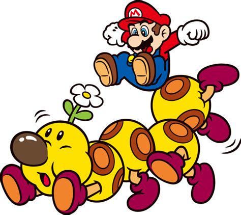 File:Mario Wiggler 2D Artwork.png - Super Mario Wiki, the Mario encyclopedia