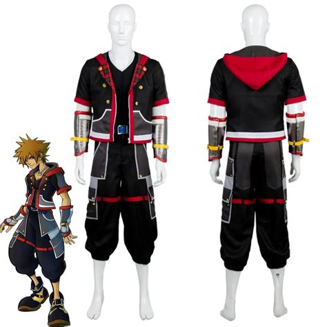 Kingdom Hearts III Protagonist Sora Cosplay Costume Outfit Score Brave ...