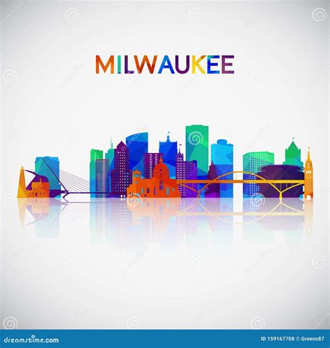 Milwaukee Usa Skyline And Landmarks Silhouette Vector Illustration ...