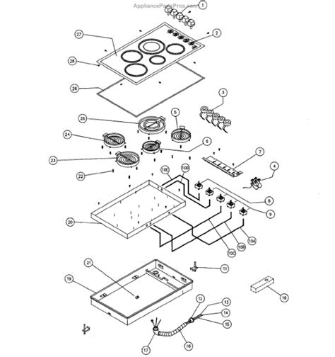 Parts for Dacor CET365: Cooktop Parts - AppliancePartsPros.com