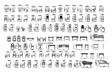 Furniture blocks-Chair block,elevation - 【Free Download Architectural Cad Drawings】