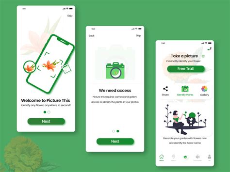 Flower Identification App - Free XD Resource | Adobe XD Elements