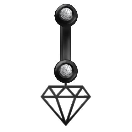 Diamond Belly Ring Black | Roblox Item - Rolimon's