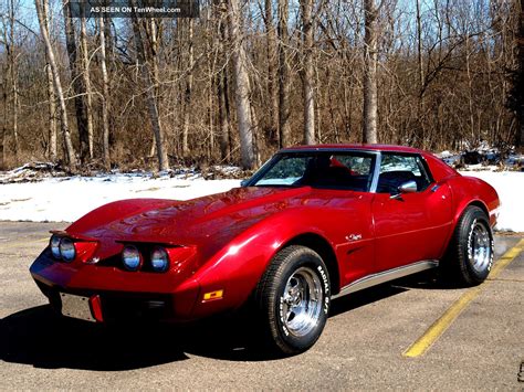 Gorgeous 2013 Vette Candy Apple Red Color On Beatifully 1975 Corvette