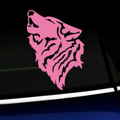 Wolf - Vinyl Decal - Choose Color - [PINK] - Walmart.com