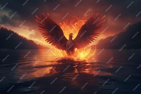 Premium AI Image | Fantasy phoenix feather Art render Generate Ai