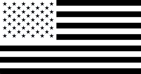 Download United Of American States Flag Black The Clipart PNG Free | FreePngClipart