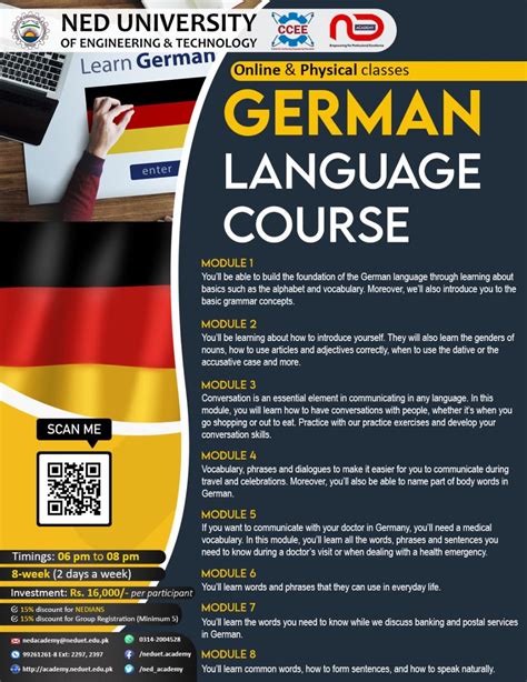 German Language Course | NED Academy - CCEE | CMPP