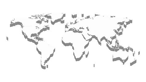 World map template with continents, North and South America, Europe and Asia, Africa and ...