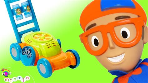 BLiPPi Toys | Lawn Mower Toy Videos for kids | Pretend Play Bubble Mower | min min playtime ...