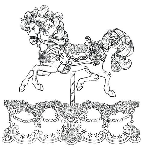 Carousel Animals Coloring Pages at GetColorings.com | Free printable ...