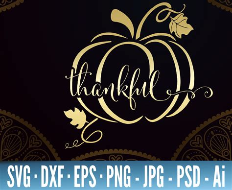 Thankful Pumpkin SVG Bundle Pumpkin SVG Thankful Leaf SVG - Etsy