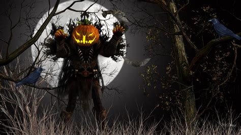 Pumpkin Monster Halloween HD desktop wallpaper : Widescreen : High Definition : Fullscreen